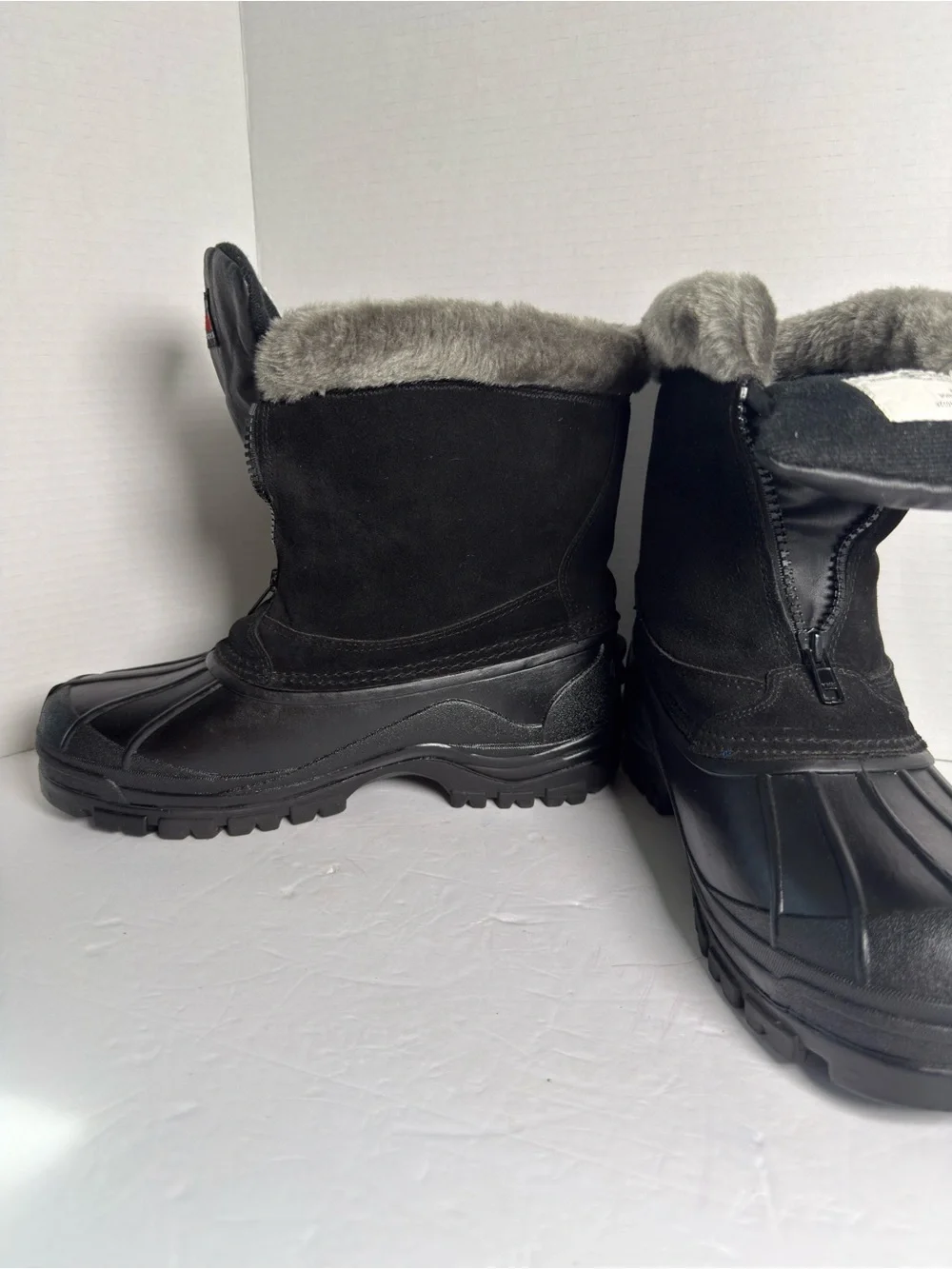 Lanvin Black and Gray Insulated Rain & Snow Boots sz 11
